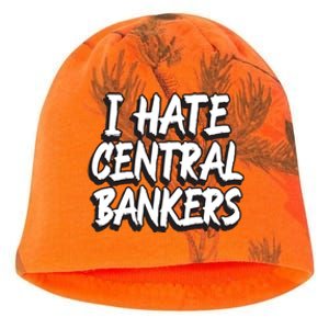 I Hate Central Bankers Funny Central Banking Anti Fiat Gift Kati - Camo Knit Beanie