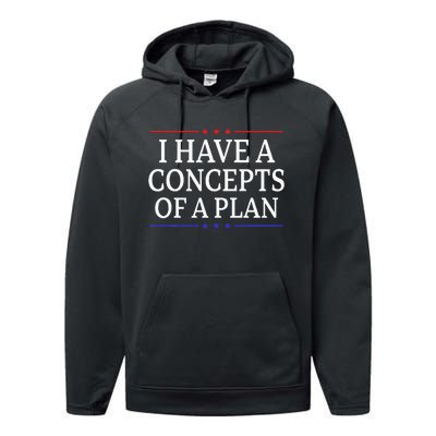 I Have Concepts Of A Plan Trump Kamala Harris Debate Performance Fleece Hoodie