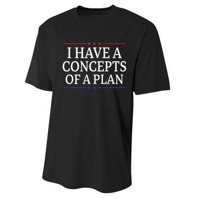 I Have Concepts Of A Plan Trump Kamala Harris Debate Performance Sprint T-Shirt