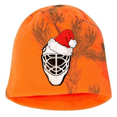 Ice Hockey Christmas Funny Goalie Santa Hat Hockey Fan Great Gift Kati - Camo Knit Beanie