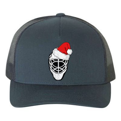 Ice Hockey Christmas Funny Goalie Santa Hat Hockey Fan Great Gift Yupoong Adult 5-Panel Trucker Hat