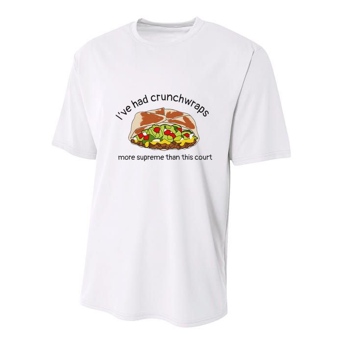 I’Ve Had Crunchwraps More Supreme Than This Court Youth Performance Sprint T-Shirt