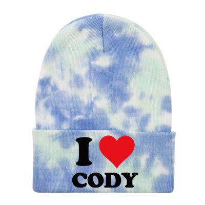 I Heart Cody First Name I Love Personalized Stuff Tie Dye 12in Knit Beanie