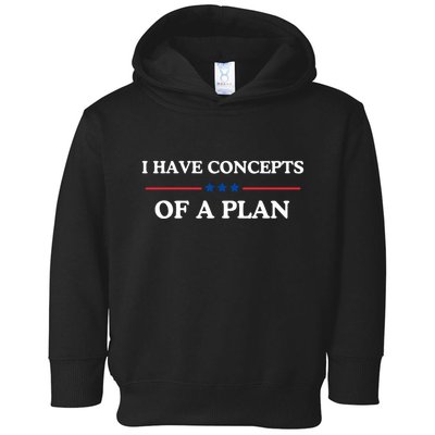I Have Concepts Of A Plan Toddler Hoodie