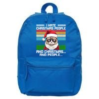 I Hate Christmas People And Christmas And People Gift 16 in Basic Backpack