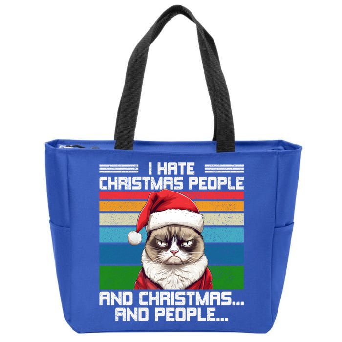 I Hate Christmas People And Christmas And People Gift Zip Tote Bag