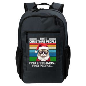 I Hate Christmas People And Christmas And People Gift Daily Commute Backpack