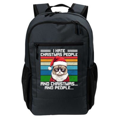 I Hate Christmas People And Christmas And People Gift Daily Commute Backpack