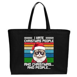 I Hate Christmas People And Christmas And People Gift Cotton Canvas Jumbo Tote