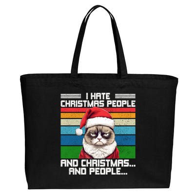 I Hate Christmas People And Christmas And People Gift Cotton Canvas Jumbo Tote