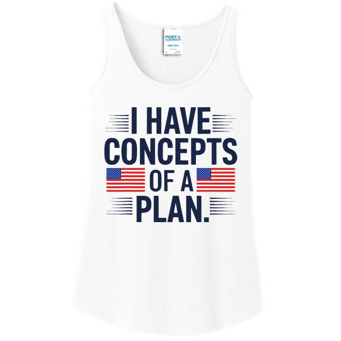 I Have Concepts Of A Plan Funny Pro Kamala Harris Ladies Essential Tank