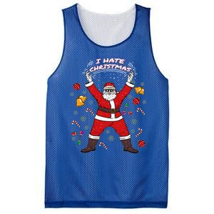 I Hate Christmas Xmas Santa Claus Christmas Present Gift Mesh Reversible Basketball Jersey Tank