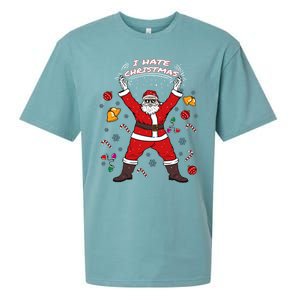 I Hate Christmas Xmas Santa Claus Christmas Present Gift Sueded Cloud Jersey T-Shirt