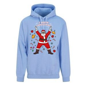 I Hate Christmas Xmas Santa Claus Christmas Present Gift Unisex Surf Hoodie