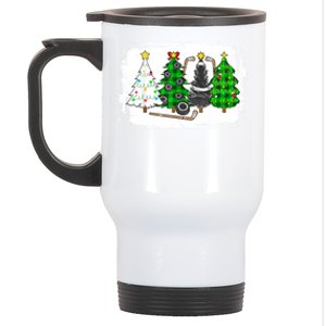 Ice Hockey Christmas Trees Ice Hockey Player Xmas Party Gift Stainless Steel Travel Mug