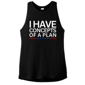 I Have Concepts Of A Plan Trump Harris Debate 2024 Ladies PosiCharge Tri-Blend Wicking Tank