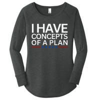 I Have Concepts Of A Plan Trump Harris Debate 2024 Women's Perfect Tri Tunic Long Sleeve Shirt