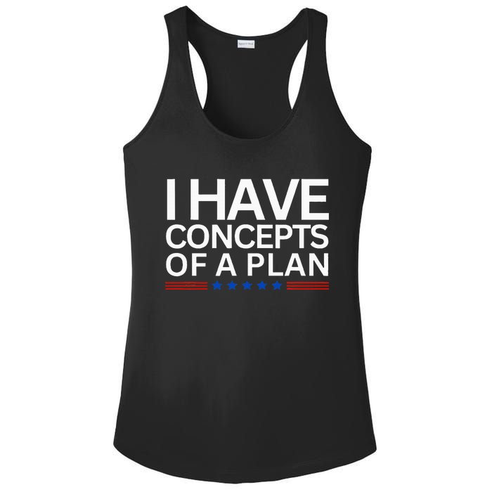 I Have Concepts Of A Plan Trump Harris Debate 2024 Ladies PosiCharge Competitor Racerback Tank