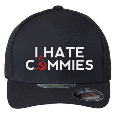 I Hate Commies Anti Russian President Ronald Reagan Flexfit Unipanel Trucker Cap