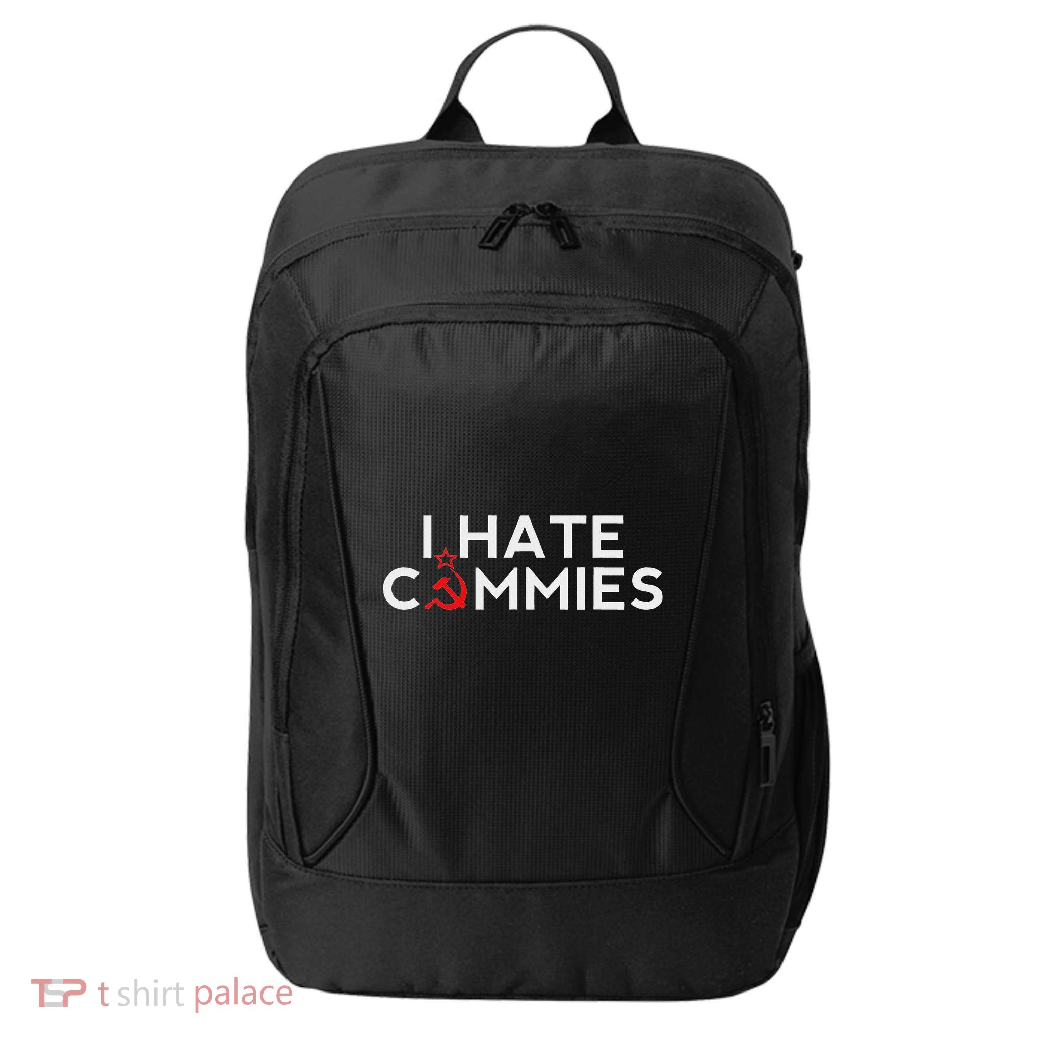 I Hate Commies Anti Russian President Ronald Reagan City Backpack