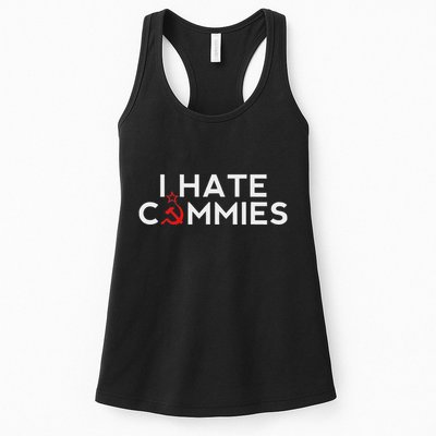 I Hate Commies Anti Russian President Ronald Reagan Womens Tank Top