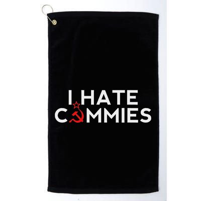 I Hate Commies Anti Russian President Ronald Reagan Golf Towel