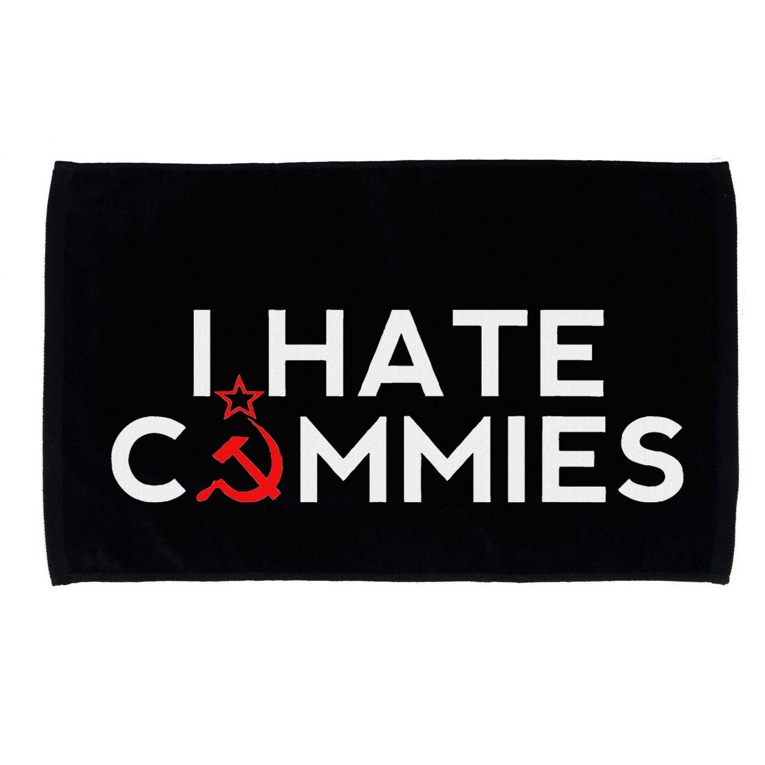 I Hate Commies Anti Russian President Ronald Reagan Microfiber Hand Towel