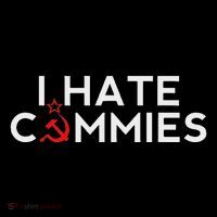 I Hate Commies Anti Russian President Ronald Reagan Short Acrylic Beanie