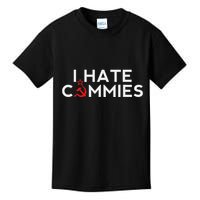 I Hate Commies Anti Russian President Ronald Reagan Kids T-Shirt