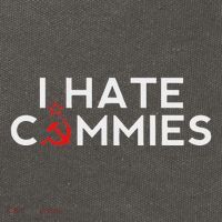 I Hate Commies Anti Russian President Ronald Reagan Cotton Canvas Backpack