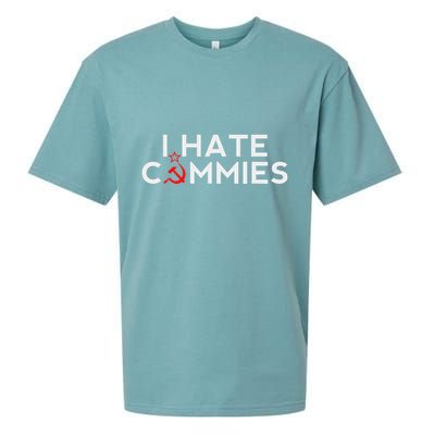 I Hate Commies Anti Russian President Ronald Reagan Sueded Cloud Jersey T-Shirt