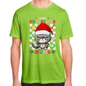 I Hate Christmas Music Xmas Hater Adult ChromaSoft Performance T-Shirt