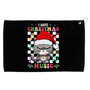 I Hate Christmas Music Xmas Hater Grommeted Golf Towel