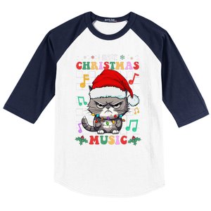 I Hate Christmas Music Xmas Hater Baseball Sleeve Shirt