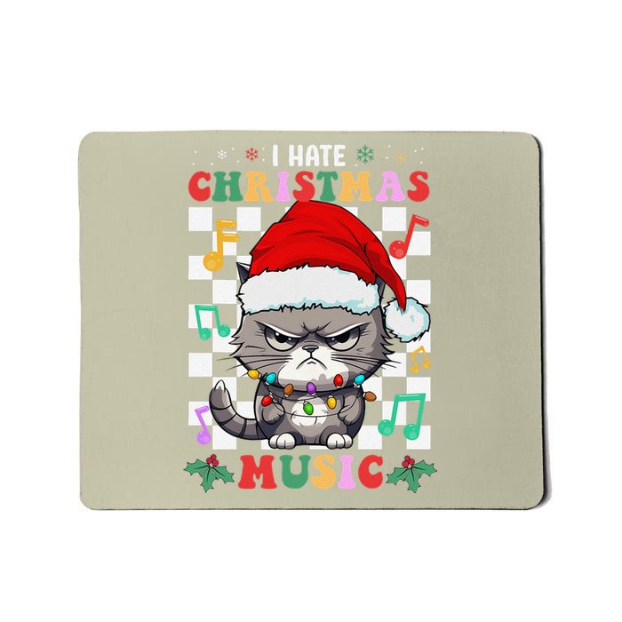 I Hate Christmas Music Xmas Hater Mousepad