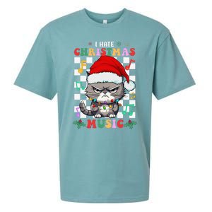 I Hate Christmas Music Xmas Hater Sueded Cloud Jersey T-Shirt