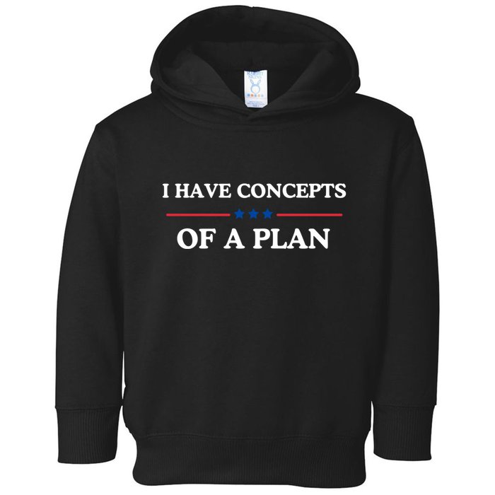 I Have Concepts Of A Plan Toddler Hoodie