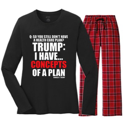 I Have... Concepts Of A Plan Women's Long Sleeve Flannel Pajama Set 