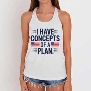 I Have Concepts Of A Plan Funny Pro Kamala Harris Women's Knotted Racerback Tank