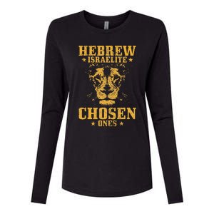 Israelite Hebrew Chosen Ones Israel Lion Of Judah Womens Cotton Relaxed Long Sleeve T-Shirt