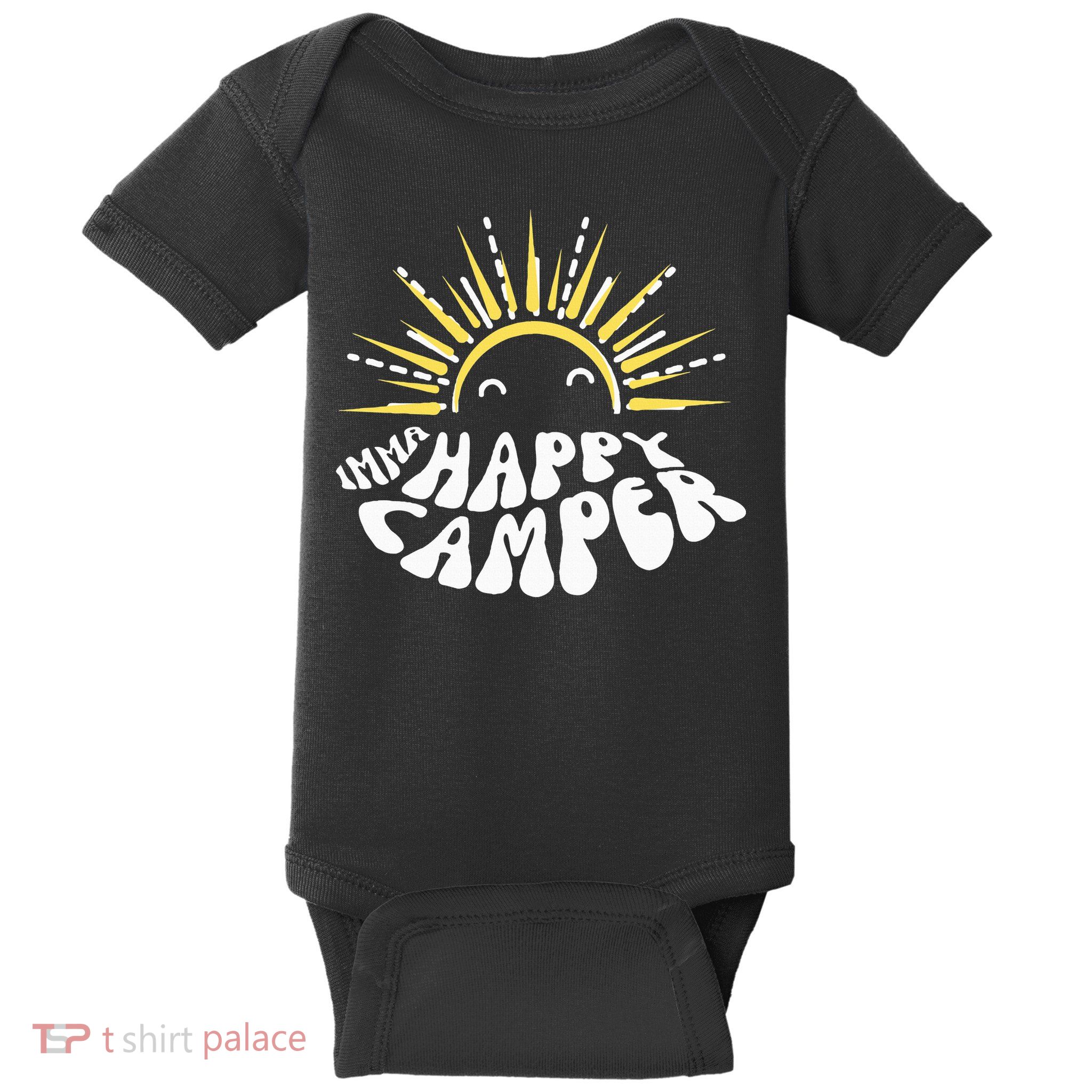Imma Happy Camper Smiling Sun  Baby Bodysuit