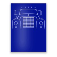 International Harvester Classic Heavy Truck White Outline Cool Gift Poster