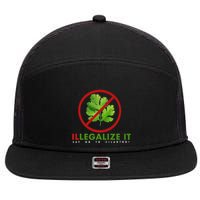 I Hate Cilantro Illegalize It Say No To Cilantro! 7 Panel Mesh Trucker Snapback Hat