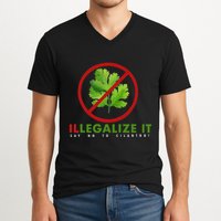 I Hate Cilantro Illegalize It Say No To Cilantro! V-Neck T-Shirt