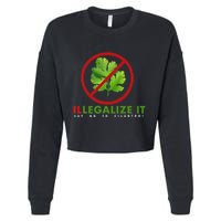 I Hate Cilantro Illegalize It Say No To Cilantro! Cropped Pullover Crew