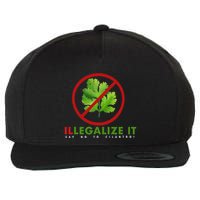 I Hate Cilantro Illegalize It Say No To Cilantro! Wool Snapback Cap