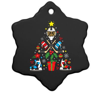 Ice Hockey Christmas Ornament Tree Funny Xmas Gift Boys  Ceramic Star Ornament