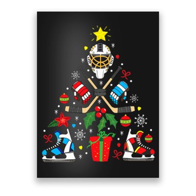 Ice Hockey Christmas Ornament Tree Funny Xmas Gift Boys  Poster