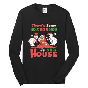 Ice Hockey Christmas Ornament Tree Funny Xmas Gift Tall Long Sleeve T-Shirt