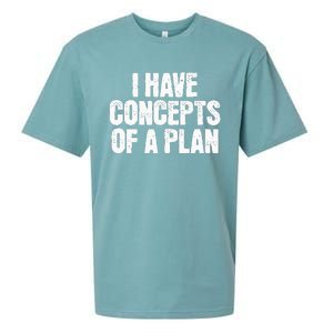 I Have Concepts Of A Plan Funny Pro Kamala Harris Election Sueded Cloud Jersey T-Shirt